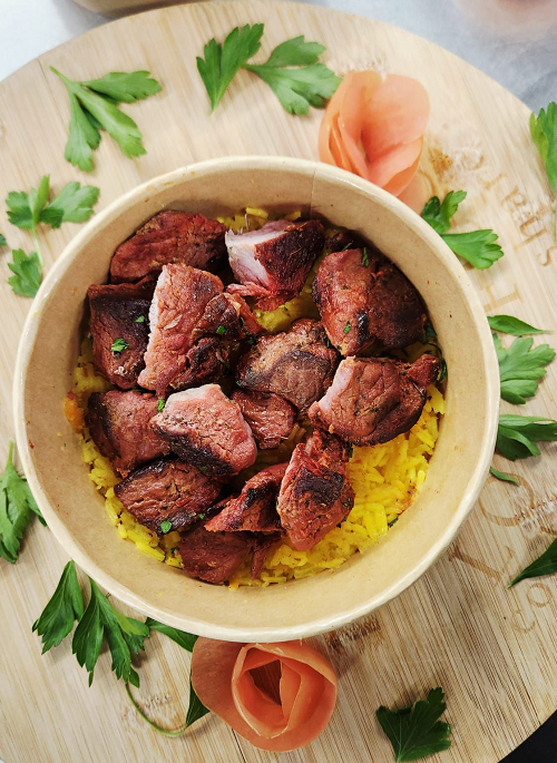 Lamb Shish & Rice 